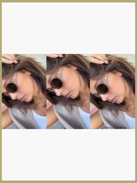 Retro Oval Sunglasses Gold Frame Metal UV400 Protection main image 5
